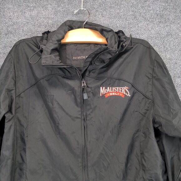 North End McAlister's Windbreaker Jacket Women's Small Long Sleeve Black Poly - Picture 3 of 13